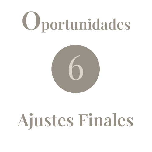 Hago los últimos retoques y ofrezco soporte para asegurar tu total satisfacción con el resultado.
